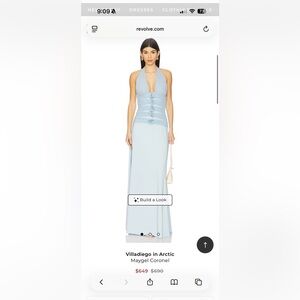 Maygel Coronel Villadiego Halter Maxi Dress in Arctic